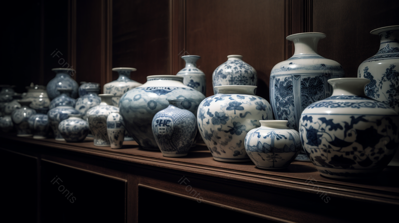 中国特色工艺青花瓷艺术品博物馆,高清,摄影图,摄影图片,图片大全,摄影图免费下载